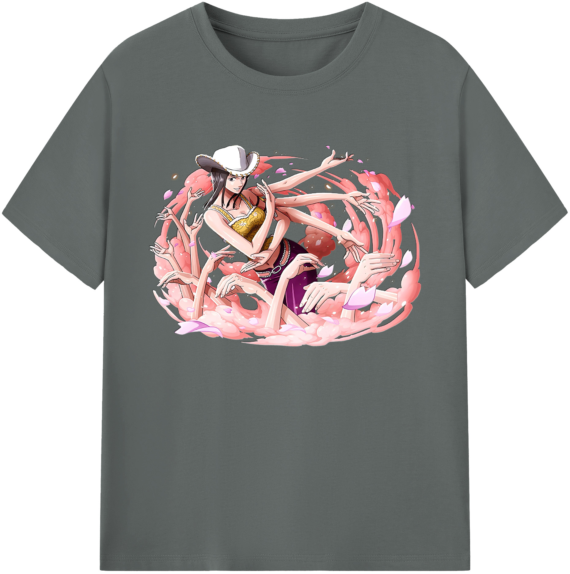 ワンピース ニコ・ロビン ONE PIECE Nico Robin 綿100％ メンズ半袖Tシャツ｜肌触りやわらか＆通気性